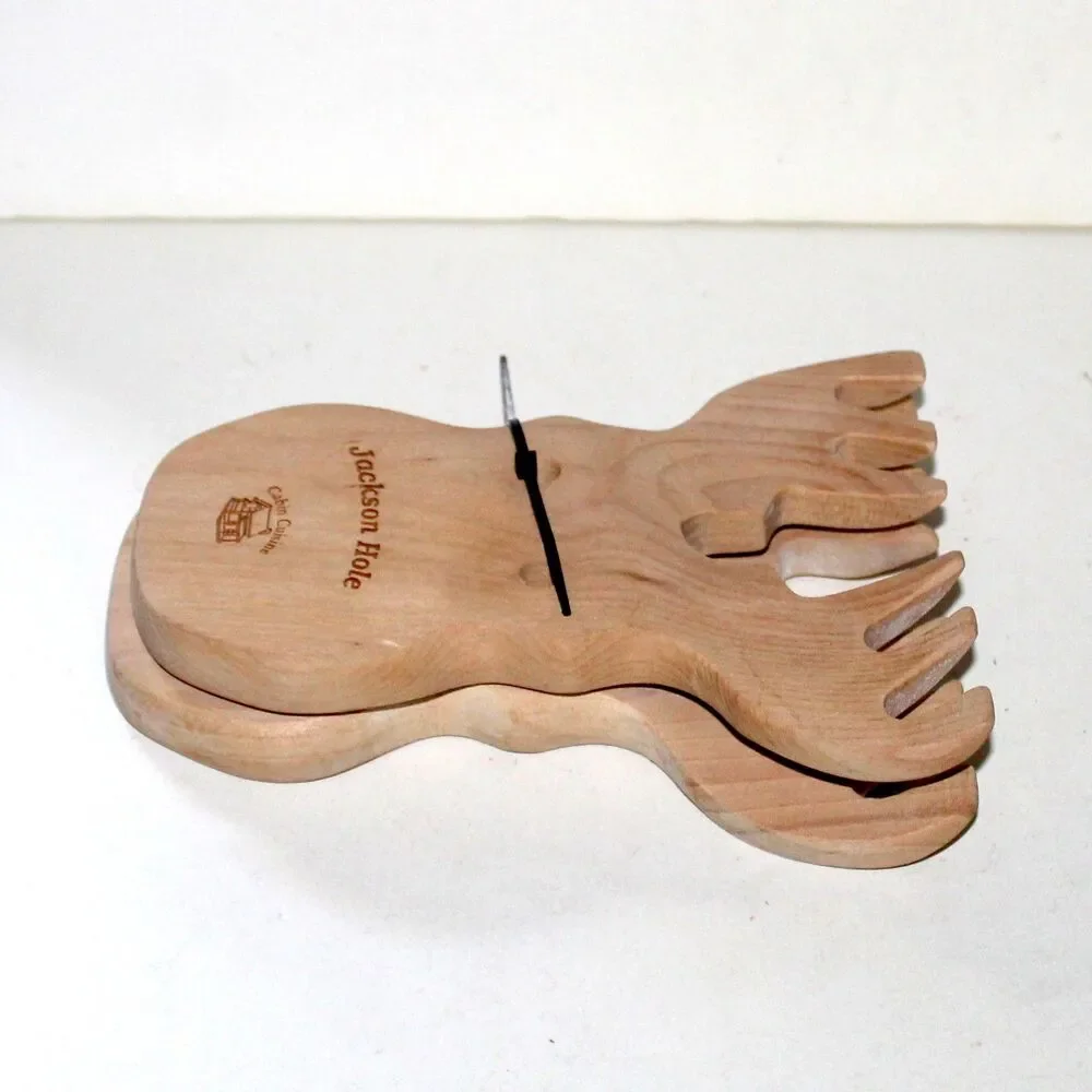 Moose Salad Pasta Servers Jackson Hole Cabin Cuisine Wyoming wood